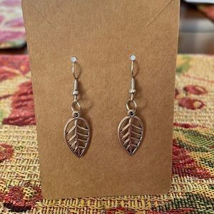 Leaf earrings. $6